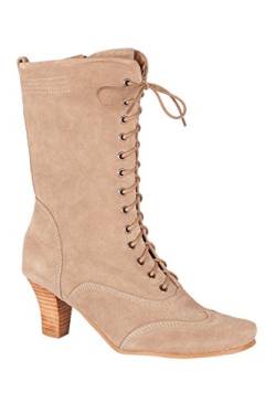 ESGANO-SCHUHE Andrea Conti Trachten Damen Stiefelette - Gitty - Taupe, Größe 37 von ESGANO-SCHUHE Andrea Conti