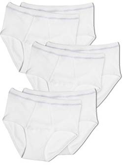 ESGE Herren Slip 6er Pack Doppelripp, 125-420, 7, Weiss von ESGE