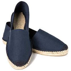 ESPADELLE Klassische Damen Slip-on Espadrilles aus Baumwolle mit Schuhbeutel, Marine, 40, Handmade in Spain von ESPADELLE