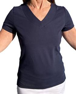 ESPARTO Yoga V-Shirt Farishta in Bio-Baumwolle (Nachtblau, M) von ESPARTO