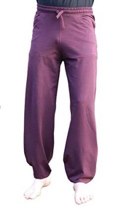 ESPARTO Yogahose Sitaara Herren und - Boyfriend Style - Damen in Bio-Baumwolle (Aubergine, M) von ESPARTO