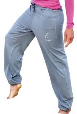 ESPARTO Yogahose Sitaara Herren und - Boyfriend Style - Damen in Bio-Baumwolle (Delfingrau, S) von ESPARTO