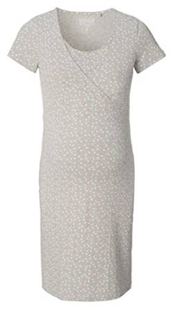 ESPRIT Maternity Damen Dress Nursing Short Sleeve All-over Print Nachthemd, Light Grey Melange - 045, M EU von ESPRIT Maternity