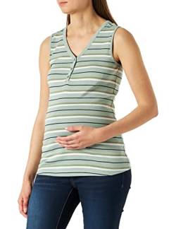 ESPRIT Maternity Damen T-shirt Nursing Sleeveless Stripe T Shirt, Frosty Green - 311, 34 EU von ESPRIT Maternity