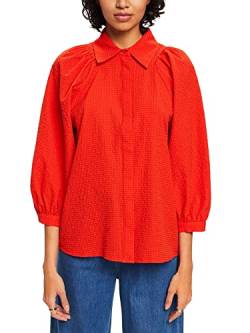 ESPRIT Collection Damen 023eo1f309 Bluse, 636/Orange Red 2, S von ESPRIT