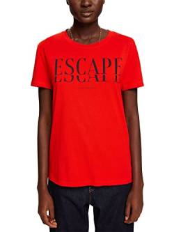ESPRIT Damen 082EO1K322 T-Shirt, 630/RED, XS von ESPRIT