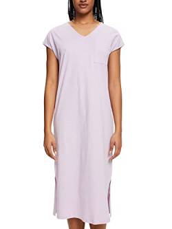ESPRIT Damen Cotton Slub Sus Nightshirt S-slv Nachthemd, Violet, 34 von ESPRIT