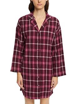 ESPRIT Damen Flannel Check 2 SUS Nightshirt Nachthemd, Bordeaux RED 3, 38 von ESPRIT