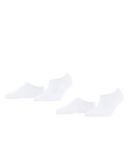 ESPRIT Damen Füßlinge Solid High 2-Pack W IN Baumwolle unsichtbar einfarbig 2 Paar, Weiß (White 2000), 39-42 von ESPRIT
