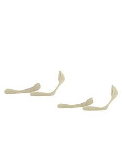 ESPRIT Damen Füßlinge Solid Low 2-Pack W IN Baumwolle unsichtbar einfarbig 2 Paar, Beige (Cream 4011), 35-38 von ESPRIT