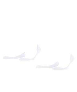 ESPRIT Damen Füßlinge Solid Low 2-Pack W IN Baumwolle unsichtbar einfarbig 2 Paar, Weiß (White 2000), 35-38 von ESPRIT