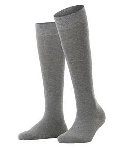 ESPRIT Damen Kniestrümpfe Basic Pure Biologische Baumwolle lang einfarbig 1 Paar, Grau (Light Grey Melange 3390), 39-42 von ESPRIT