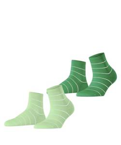 ESPRIT Damen Kurzsocken Fine Line 2-Pack W SSO Baumwolle gemustert 2 Paar, Mehrfarbig (Sortiment 0030), 39-42 von ESPRIT