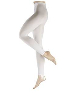 ESPRIT Damen Leggings Cotton W LE blickdicht einfarbig 1 Stück, Weiß (White 2000), 40-42 von ESPRIT