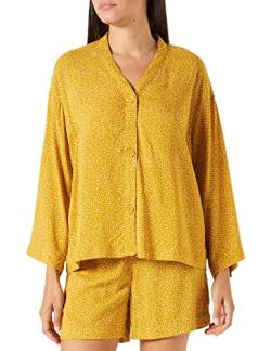 ESPRIT Damen Printed Woven CV pj a_c_ls Pyjamaset, Honey Yellow 3, 42 von ESPRIT