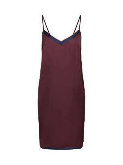 ESPRIT Damen Satin Colour Block CVE Chemise, Bordeaux RED, 40 von ESPRIT