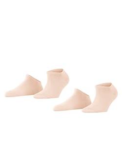 ESPRIT Damen Sneakersocken Uni 2-Pack W SN Baumwolle kurz einfarbig 2 Paar, Rosa (Orchid 8985), 35-38 von ESPRIT