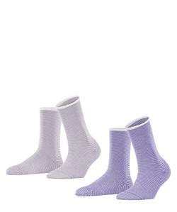 ESPRIT Damen Socken Allover Stripe 2-Pack W SO Baumwolle gemustert 2 Paar, Mehrfarbig (Sortiment 0090), 35-38 von ESPRIT