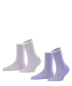 ESPRIT Damen Socken Allover Stripe 2-Pack W SO Baumwolle gemustert 2 Paar, Mehrfarbig (Sortiment 0090), 39-42 von ESPRIT