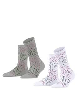 ESPRIT Damen Socken Asbtract Dot 2-Pack W SO Baumwolle gemustert 2 Paar, Mehrfarbig (Sortiment 0010), 39-42 von ESPRIT