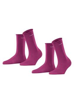 ESPRIT Damen Socken Basic Pure 2-Pack, Biologische Baumwolle, 2 Paar, Lila (Lipstick Pink 8528), 35-38 von ESPRIT