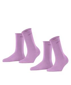 ESPRIT Damen Socken Basic Pure 2-Pack, Biologische Baumwolle, 2 Paar, Rot (Orchid 8621), 35-38 von ESPRIT