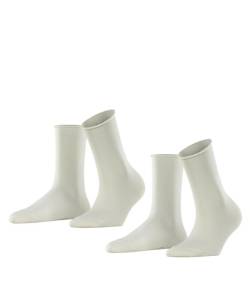 ESPRIT Damen Socken Basic Pure 2-Pack W SO Baumwolle einfarbig 2 Paar, Weiß (Off-White 2040), 35-38 von ESPRIT