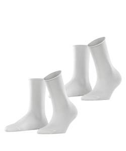 ESPRIT Damen Socken Basic Pure 2-Pack W SO Baumwolle einfarbig 2 Paar, Weiß (White 2000), 39-42 von ESPRIT