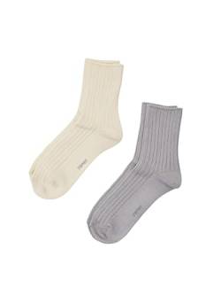 ESPRIT Damen Socken Cosy Rib 2-Pack Biologische Baumwolle Wolle einfarbig 2 Paar, Mehrfarbig (Sortiment 0010), 39-42 von ESPRIT