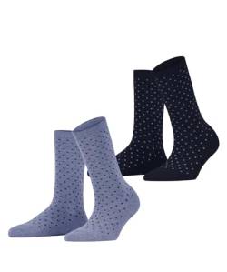 ESPRIT Damen Socken Fine Dot 2-Pack W SO Baumwolle gemustert 2 Paar, Mehrfarbig (Sortiment 0010), 35-38 von ESPRIT