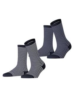 ESPRIT Damen Socken Fine Line 2-Pack W SO Baumwolle gemustert 2 Paar, Mehrfarbig (Sortiment 0040), 39-42 von ESPRIT