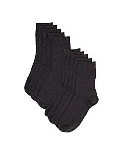 ESPRIT Damen Socken Solid 10-Pack W SO Baumwolle einfarbig 10 Paar, Grau (Anthracite Melange 3080), 36-41 von ESPRIT