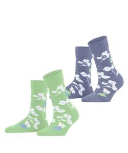 ESPRIT Damen Socken Spring Flowers 2-Pack W SO Baumwolle gemustert 2 Paar, Mehrfarbig (Sortiment 0060), 35-38 von ESPRIT