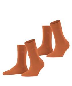 ESPRIT Damen Socken Uni 2-Pack W SO Baumwolle einfarbig 2 Paar, Rot (Fire 8150), 39-42 von ESPRIT