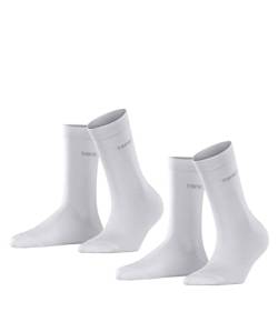 ESPRIT Damen Socken Uni 2-Pack W SO Baumwolle einfarbig 2 Paar, Weiß (White 2000), 39-42 von ESPRIT