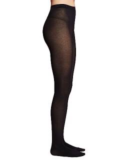ESPRIT Damen Strumpfhose Cotton W TI blickdicht einfarbig 1 Stück, Schwarz (Black 3000), 36-38 von ESPRIT