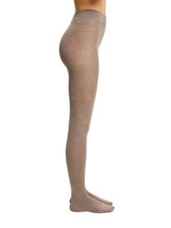 ESPRIT Damen Strumpfhose Plain W TI Baumwolle Wolle einfarbig 1 Stück, Braun (Dark Brown 5450), 40-42 von ESPRIT