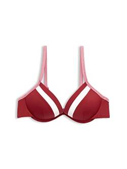 ESPRIT Damen Tayrona Beach Rcs Pad.plunge Bikini, Dark Red, A EU von ESPRIT