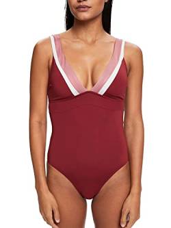 ESPRIT Damen Tayrona Beach Rcspad.swimsuit Badeanzug, Dark Red, 42 von ESPRIT