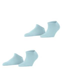 ESPRIT Damen Uni 2-Pack W SN Baumwolle kurz einfarbig 2 Paar Sneakersocken, Blickdicht, Blau (Barely Blue 6588), 3-5 (2er Pack) von ESPRIT