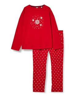 ESPRIT Damen X-mas Nw Sus Pyjama L-slv Pyjamaset, Dark Red, 46 von ESPRIT