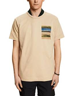 ESPRIT Herren 043EO2K305 T-Shirt, 285/SAND, XS von ESPRIT