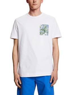 ESPRIT Herren 063EO2K302 T-Shirt, 100/WHITE, M von ESPRIT
