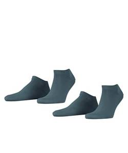 ESPRIT Herren Sneakersocken Basic Uni 2-Pack, Biologische Baumwolle, 2 Paar, Grün (Jade 7873), 43-46 von ESPRIT