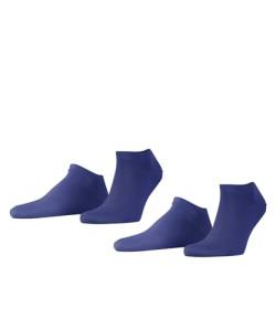 ESPRIT Herren Sneakersocken Basic Uni 2-Pack M SN Baumwolle kurz einfarbig 2 Paar, Blau (Deep Blue 6046), 43-46 von ESPRIT