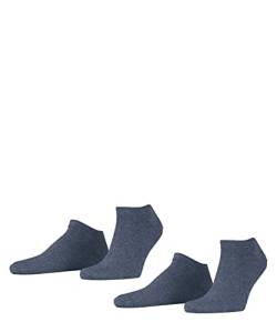 ESPRIT Herren Sneakersocken Basic Uni 2-Pack M SN Baumwolle kurz einfarbig 2 Paar, Blau (Light Denim 6660), 47-50 von ESPRIT