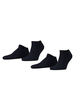 ESPRIT Herren Sneakersocken Basic Uni 2-Pack M SN Baumwolle kurz einfarbig 2 Paar, Blau (Marine 6120), 43-46 von ESPRIT