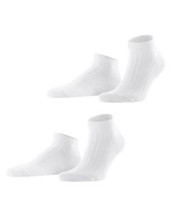 ESPRIT Herren Sneakersocken Easy Rib 2-Pack M SN Baumwolle kurz einfarbig 2 Paar, Weiß (White 2000), 39-42 von ESPRIT
