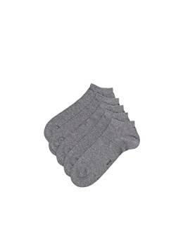 ESPRIT Herren Sneakersocken Solid 5-Pack M SN Baumwolle kurz einfarbig 5 Paar, Grau (Light Grey Melange 3390), 40-46 von ESPRIT