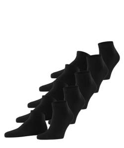 ESPRIT Herren Sneakersocken Solid 5-Pack M SN Baumwolle kurz einfarbig 5 Paar, Schwarz (Black 3000), 46-50 von ESPRIT